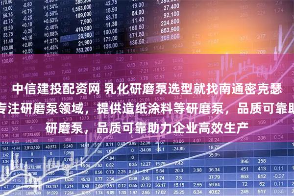 中信建投配资网 乳化研磨泵选型就找南通密克瑟尔斯机械设备，专注研磨泵领域，提供造纸涂料等研磨泵，品质可靠助力企业高效生产