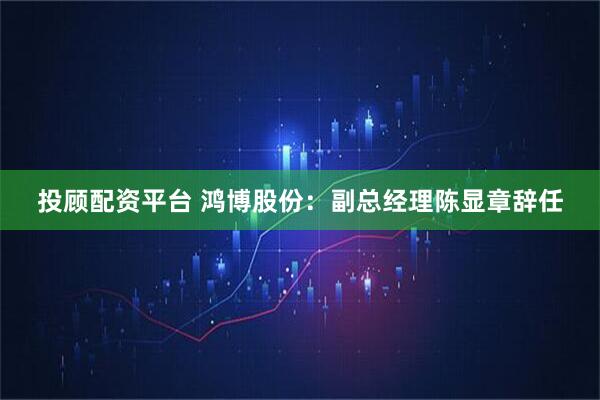 投顾配资平台 鸿博股份：副总经理陈显章辞任